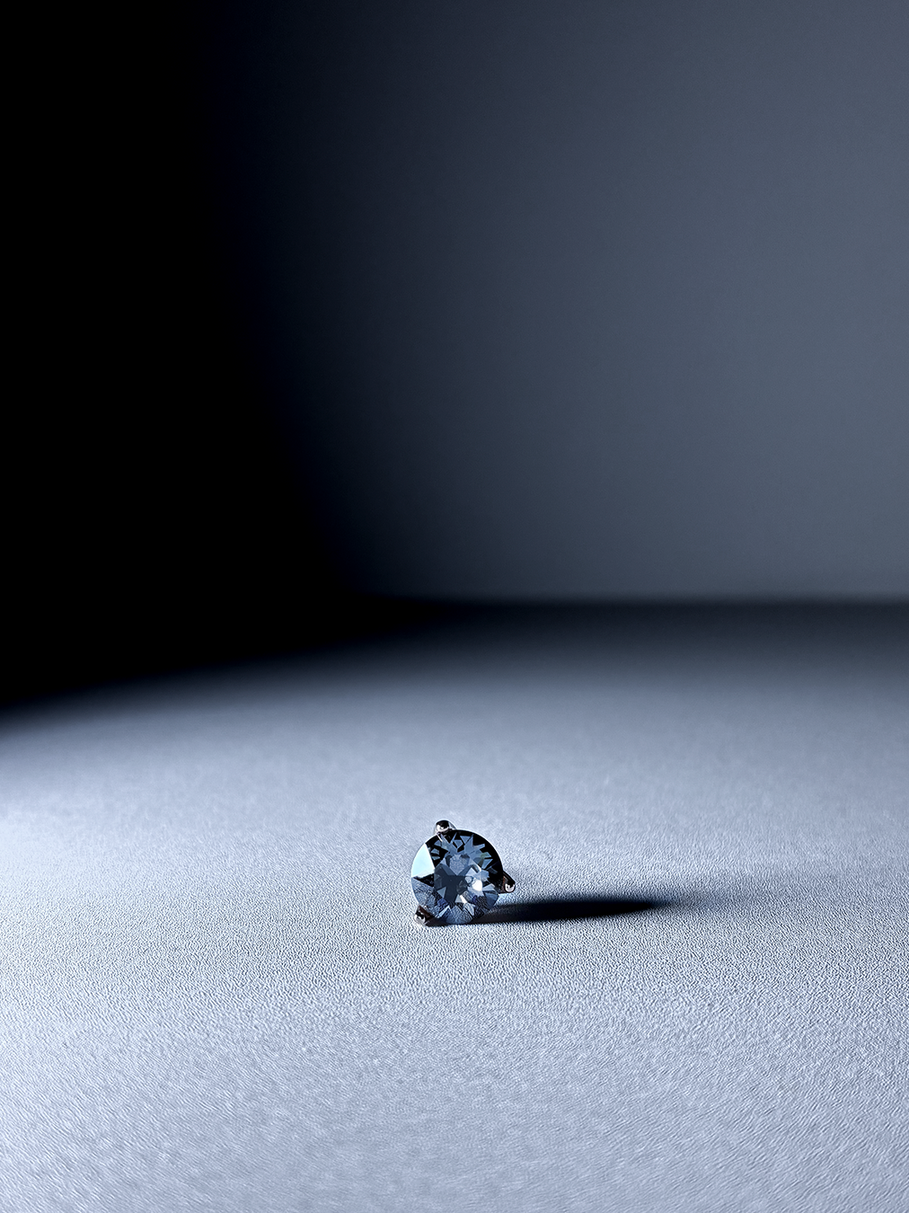 奧地利元素水晶925耳環 - 炭灰 Charcoal Grey