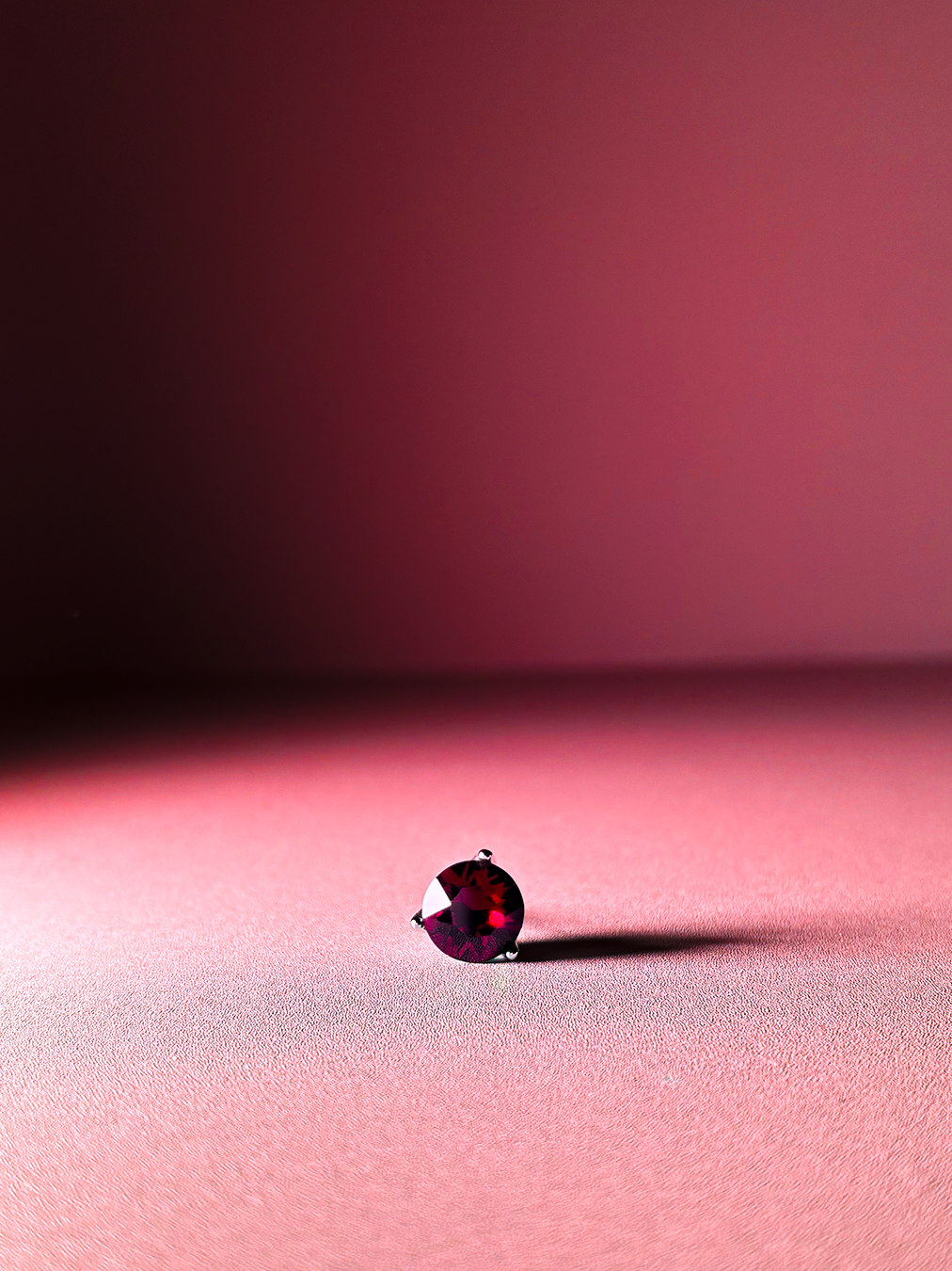 奧地利元素水晶925耳環 - 栗紅 Maroon Red