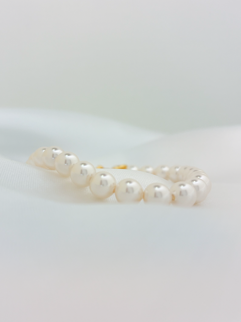 18K 鍍金扣晶體珍珠925手鏈