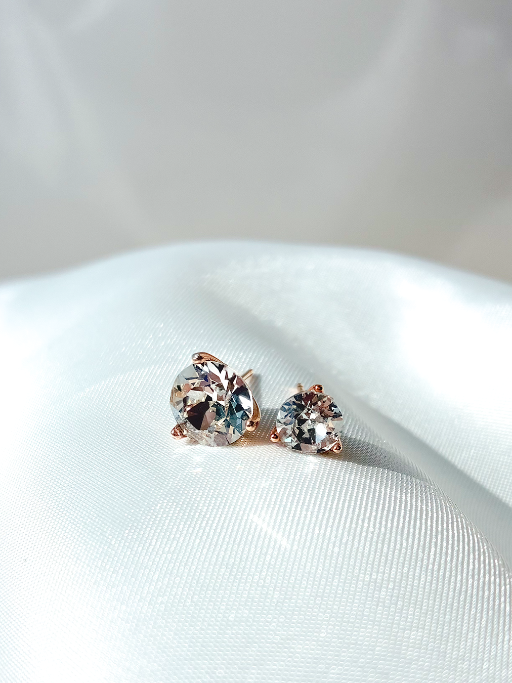 奧地利元素水晶925耳環 - 透白 Clear White