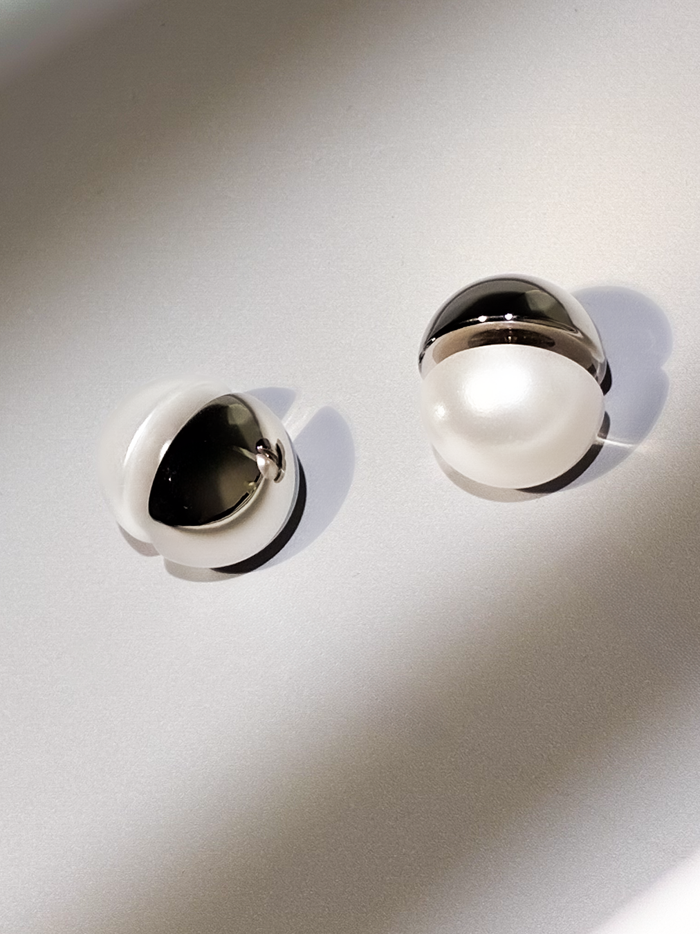 珍珠銀面3-way 925 耳環