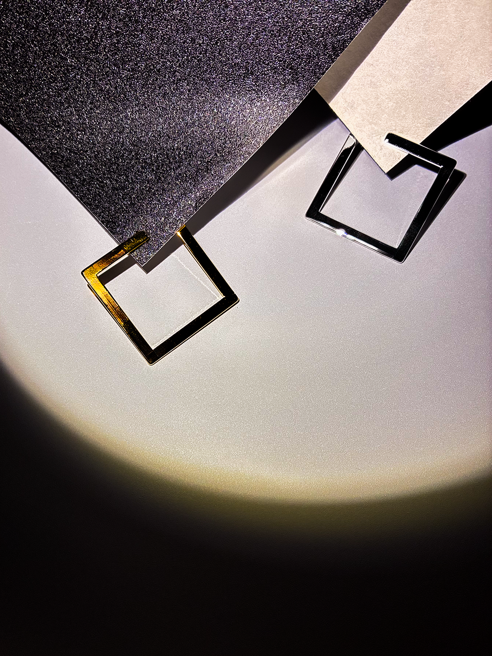 方形開口 925耳環