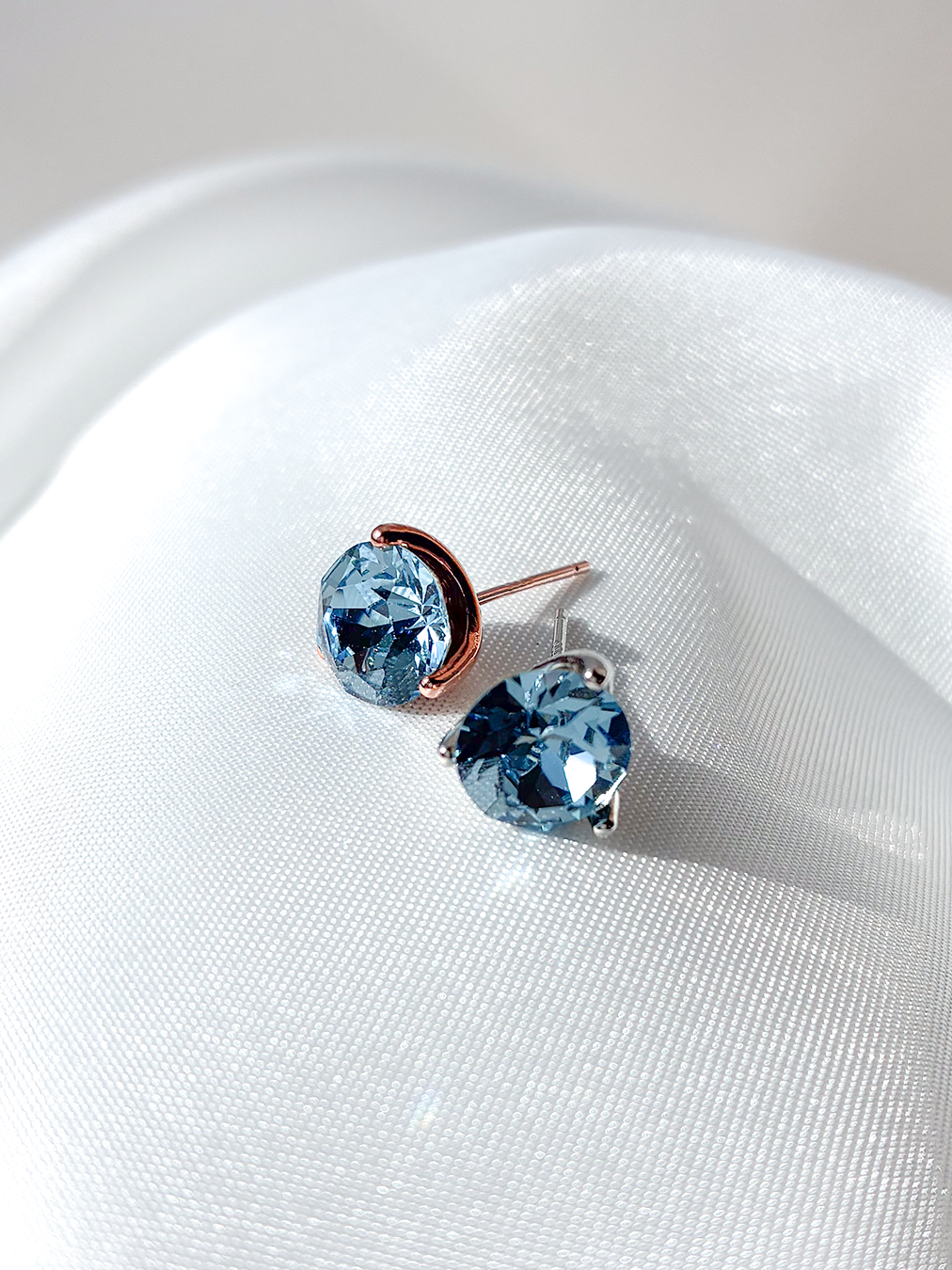 奧地利元素水晶925耳環 - 天晴藍 Bright Sky Blue
