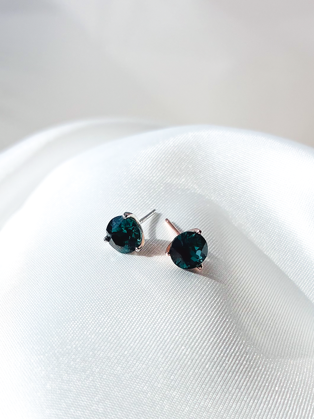 奧地利元素水晶925耳環 - 沙加緬度綠 Sacramento Green