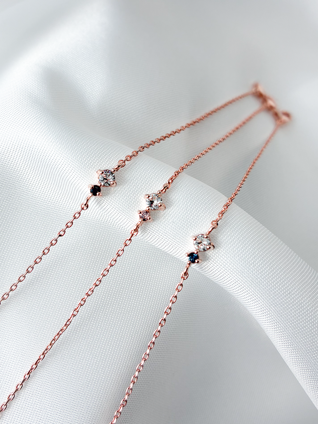 《原創款》奧地利元素水晶心繫925手鍊（玫瑰金色）Element Stone Cherish  925 Bracelet