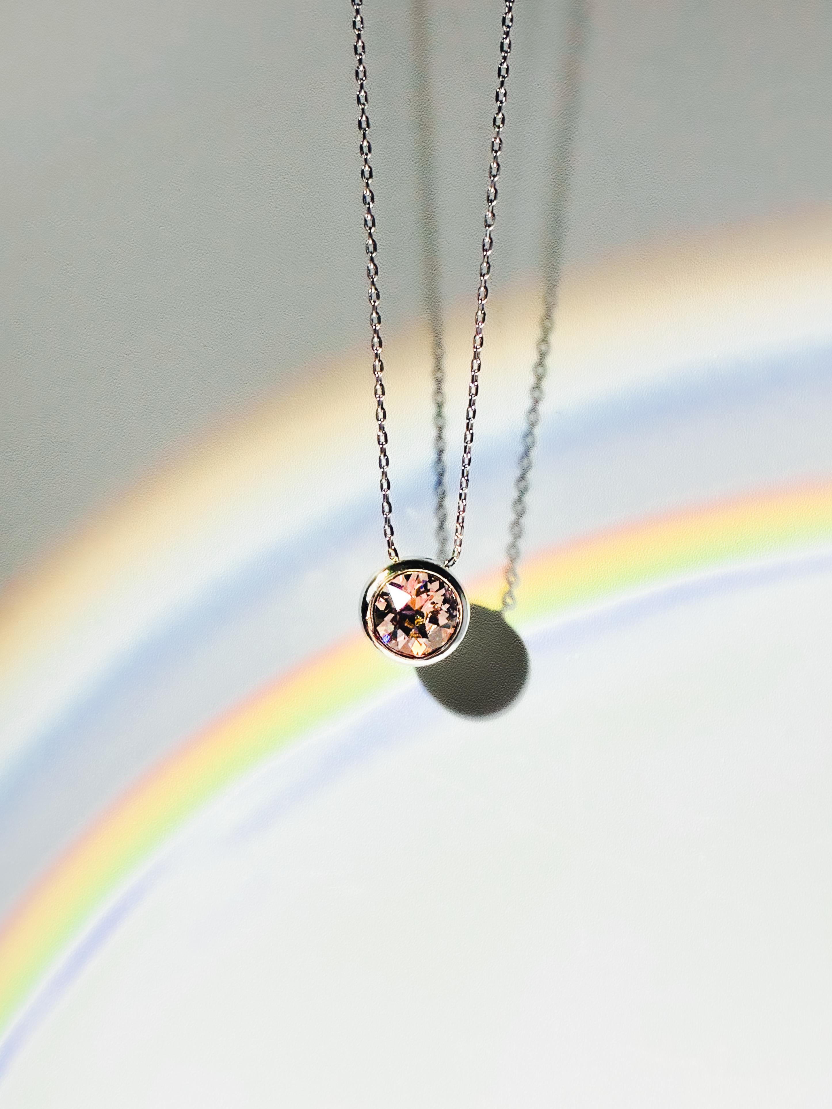 《獨家設計》奧地利元素水晶鍍白金高光頸鏈 Element Stone Rhodium Plated Necklace