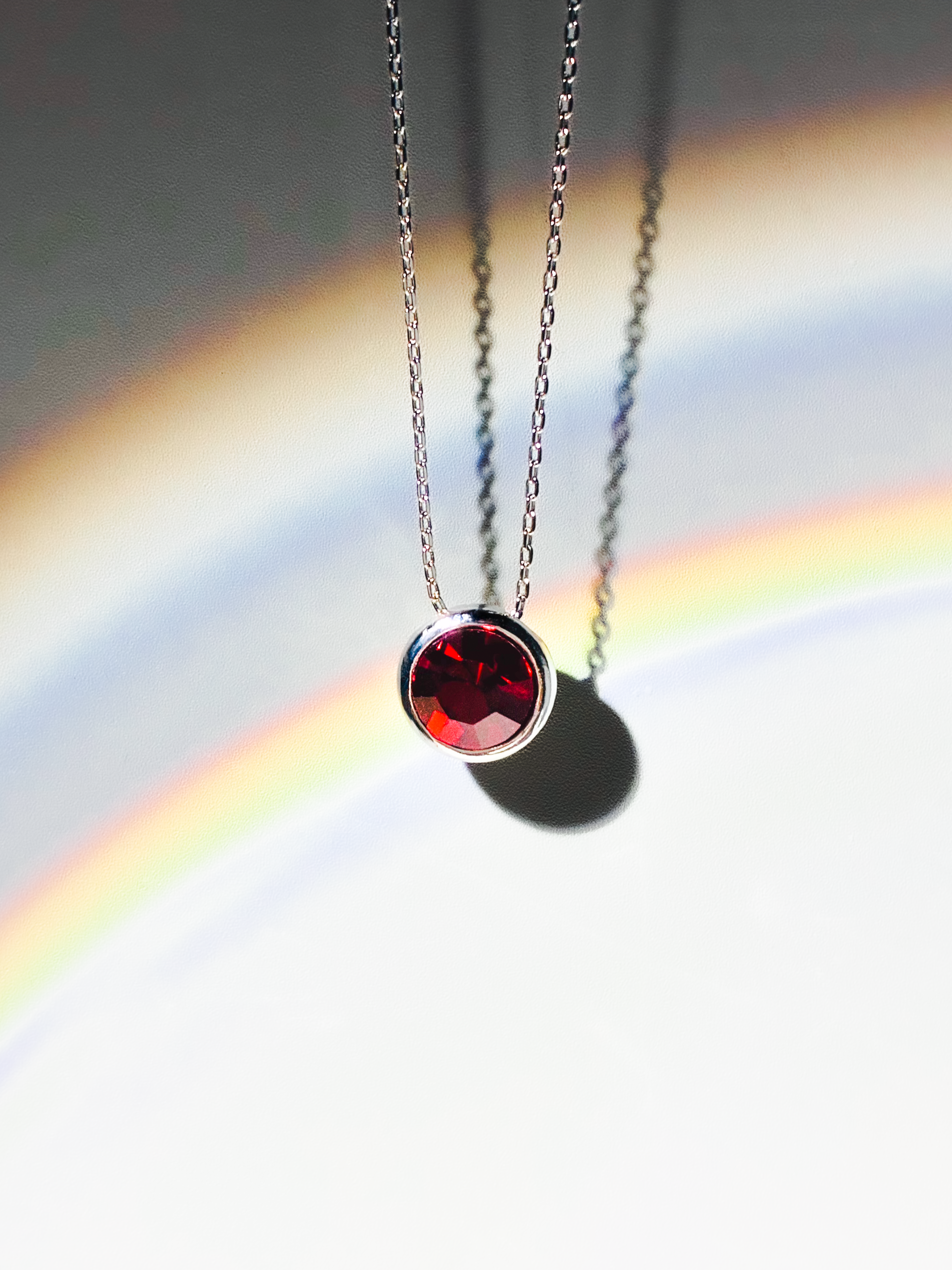 《獨家設計》奧地利元素水晶鍍白金高光頸鏈 Element Stone Rhodium Plated Necklace