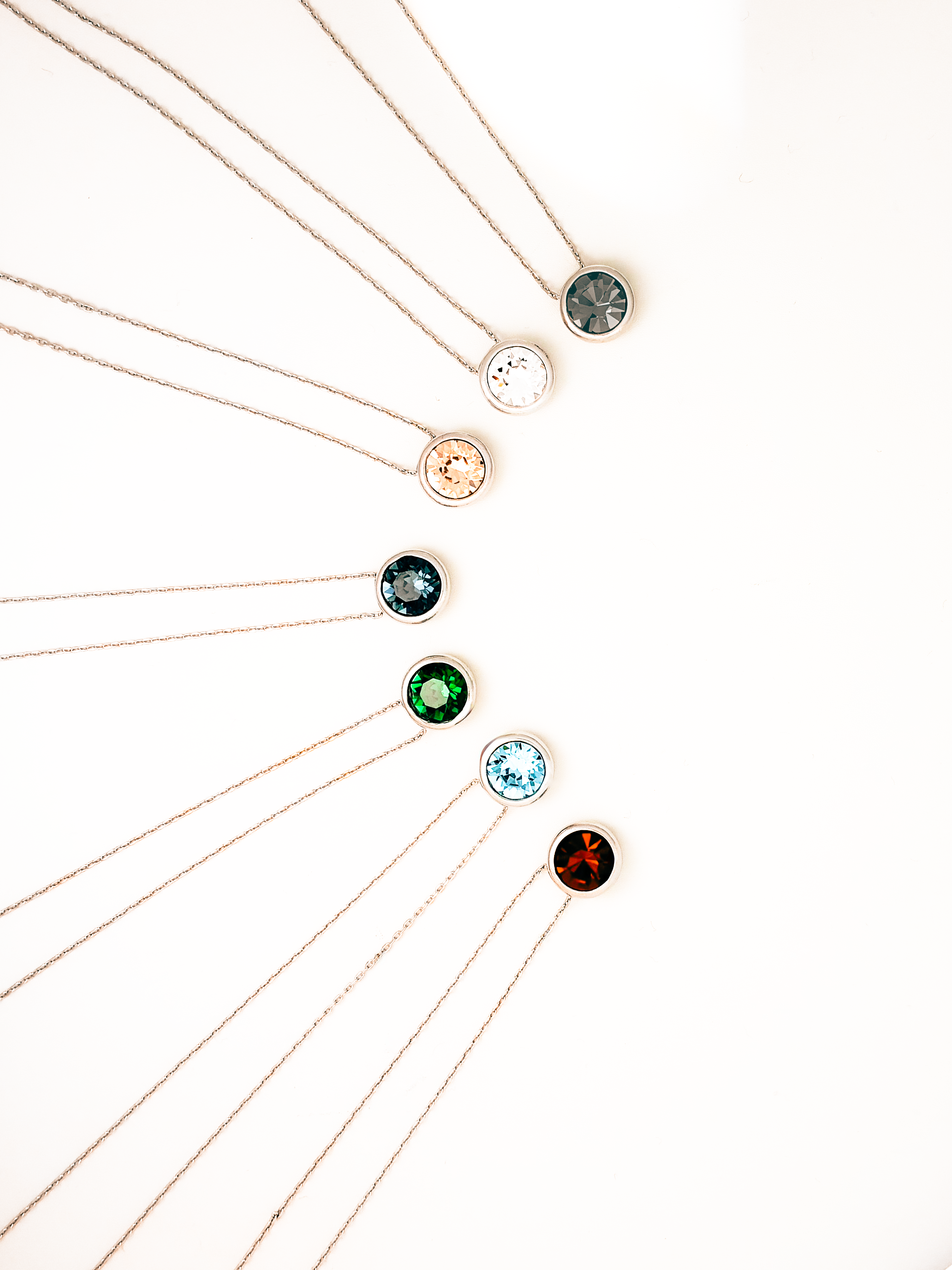 《獨家設計》奧地利元素水晶鍍白金高光頸鏈 Element Stone Rhodium Plated Necklace