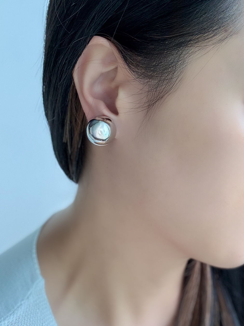 珍珠銀面3-way 925 耳環