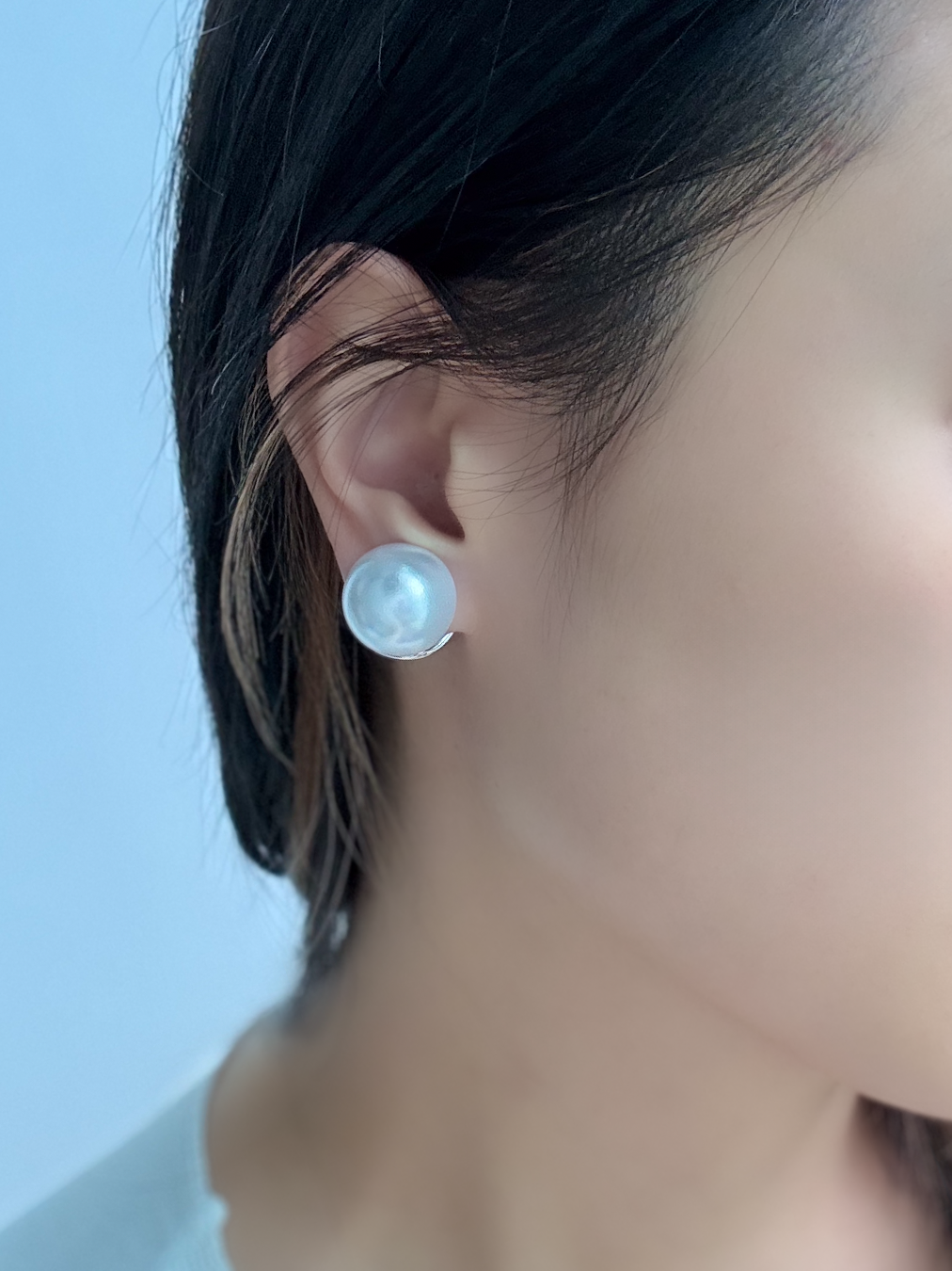 珍珠銀面3-way 925 耳環