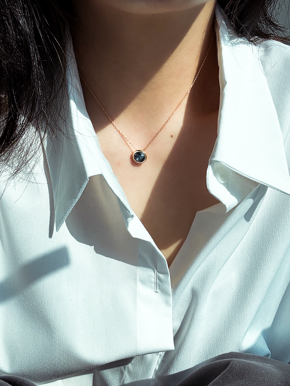 《獨家設計》奧地利元素水晶18K鍍金高光頸鏈 Element Stone 18K Gold Plated Necklace