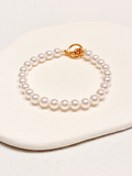 18K 鍍金扣晶體珍珠925手鏈