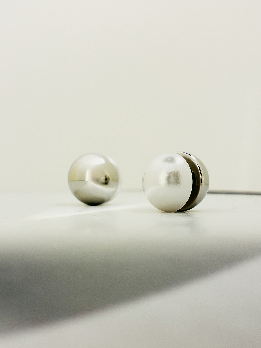 珍珠銀面3-way 925 耳環