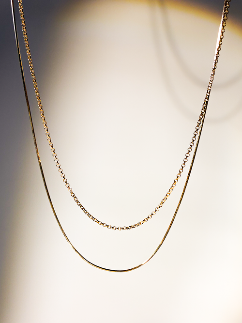 18K鍍金925疊層頸鏈